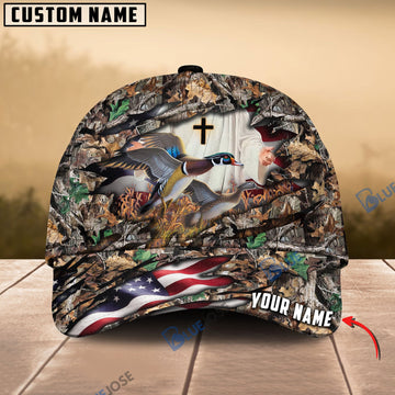 BlueJose Colorful God America Hunting Duck Multicolor Personalized Cap