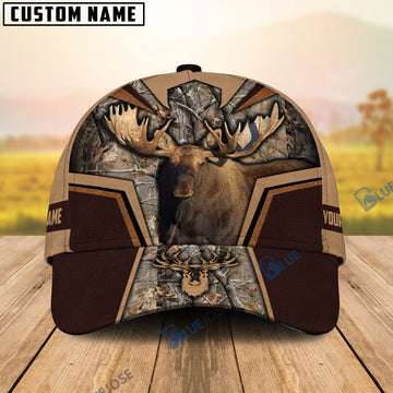 BlueJose Moose Hunting Premium Personalized Name Cap