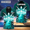 BlueJose Tornado Pattern Bowling And Pins Personalized Name Team Name 3D Shirt