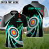 BlueJoses Flame Archery Tornado Pattern Customized Name 3D Shirt (4 Colors)