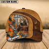 BlueJose Cross America Hunting Bear Leather Pattern Multicolor Personalized Cap (5 Colors)