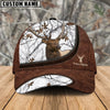 BlueJose Elk Hunting Leather Zip Pattern Personalized Name Cap