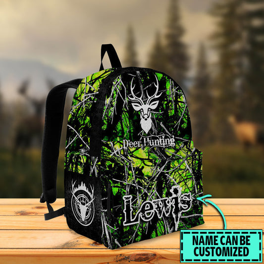 BlueJose Deer Hunting Camo Name Personalized Backpack