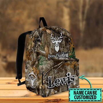 BlueJose Deer Hunting Full Camo Name Personalized Backpack