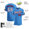 BlueJose Custom Powder Blue White-Red Authentic Baseball Jersey