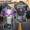 BlueJose Darts Punisher Skull Metal Smoke Customized Name, Team Name 3D Shirt (4 Colors)