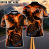 BlueJose Darts Punisher Skull Fire Flames Customized Name, Team Name 3D Shirt (4 Colors)
