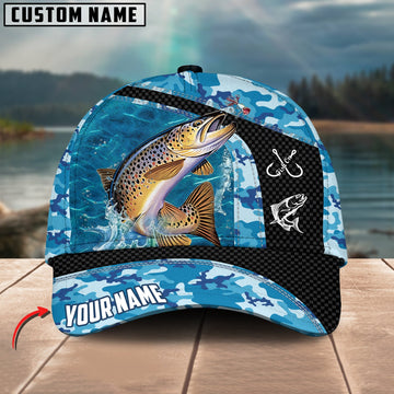 Bluejose Trout Fishing Blue Camo Personalized Cap