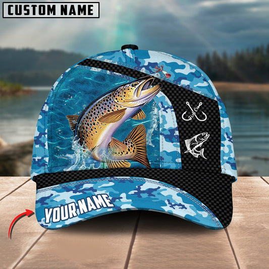 Bluejose Trout Fishing Blue Camo Personalized Cap