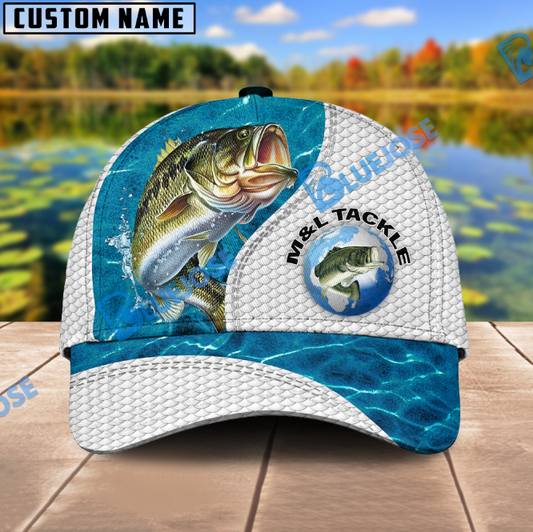 BlueJose M&L Tackle Bass Fishing Blue Water Cap
