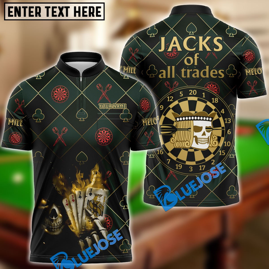 BlueJose Darts Blackjack Skull Flame Custom Shirt For Alyssa Monteith