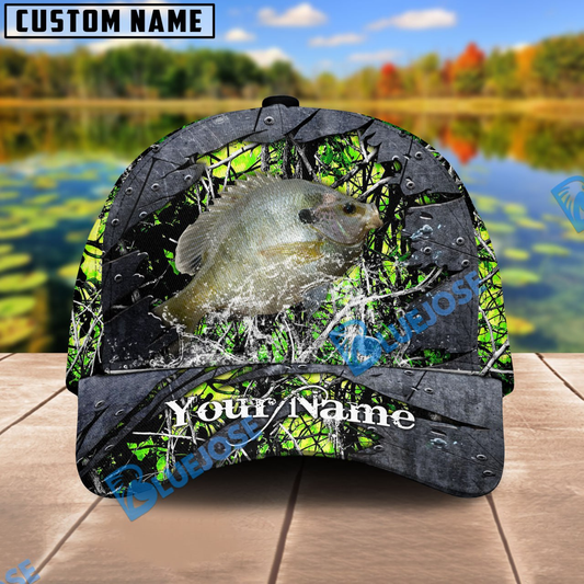 BlueJose Personalized Bream Fishing Metal Pattern Cap
