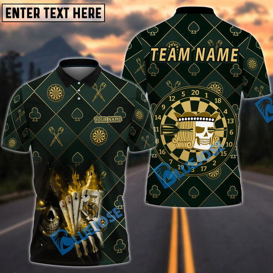 BlueJose Darts Blackjack Skull Flame Custom Shirt For Alyssa Monteith